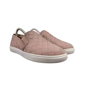 Steve Madden Shoes Women 9 Sneaker Slip On Fashion Casual Quilted Pink Lifestyle